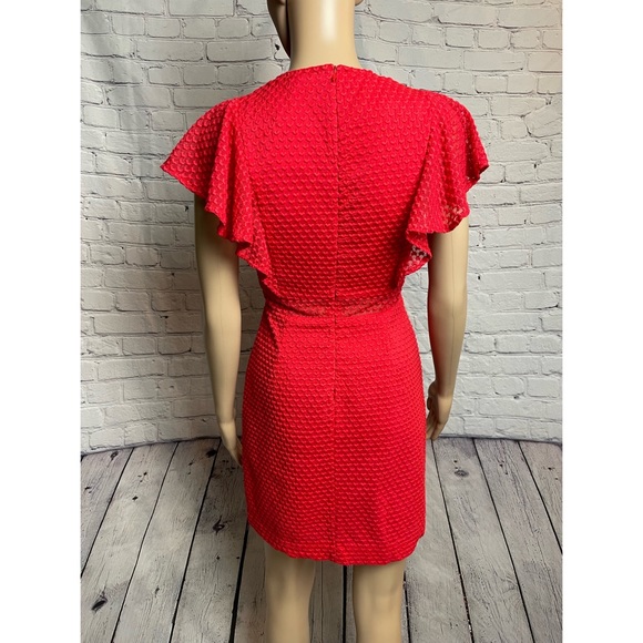 NWT New $440 Maje Red Roucoul Heart Embroidered Dress Size 1 US S - Picture 11 of 15